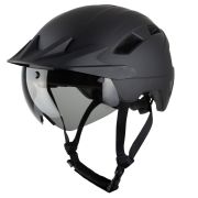 VINZ Danube Speed Pedelec Helm | NTA 8776 | Inkl. 2 Austauschbare Visiere – Matt Schwarz 