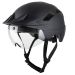 VINZ Danube Speed Pedelec Helm | NTA 8776 | Inkl. 2 Austauschbare Visiere – Matt Schwarz